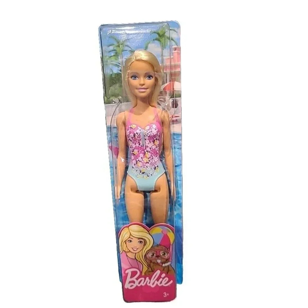 Barbie Doll Blonde Wearing Swimsuit Fashion Doll Unopened Model GHW37 BRAND NEW